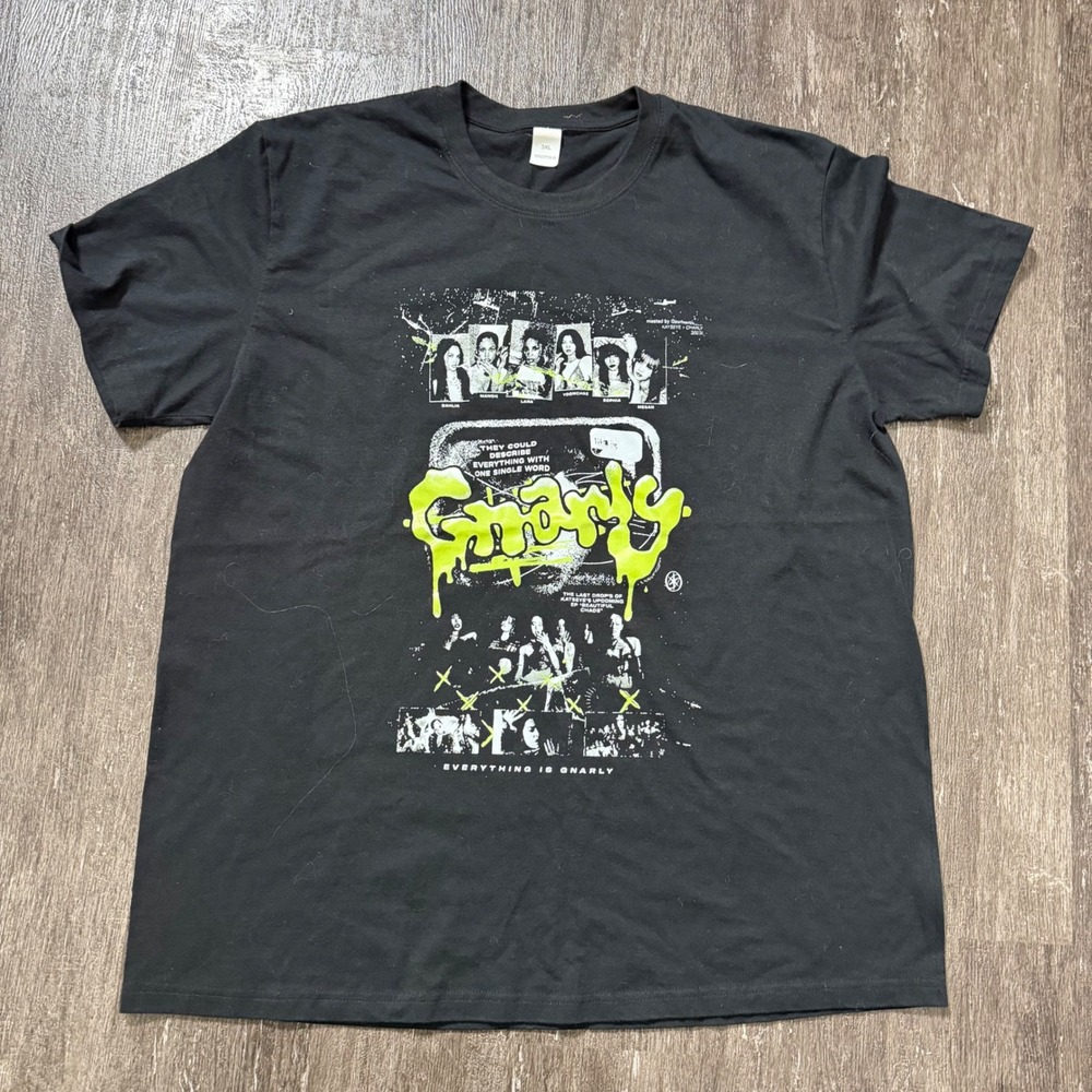 KATSEYE Graphic T-Shirt Women 3XL Black Gnarly Beautiful Chaos EP Band Tee